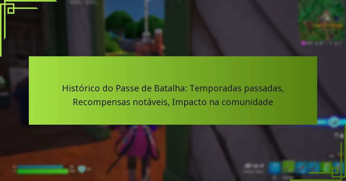 Histórico do Passe de Batalha: Temporadas passadas, Recompensas notáveis, Impacto na comunidade