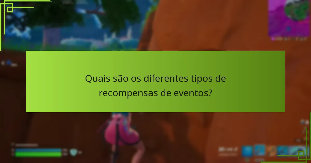 Quais fatores influenciam o valor das recompensas de eventos?